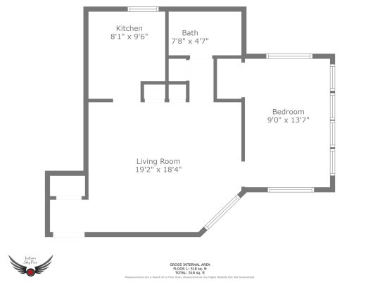 floor plan of a two bedroom apartment at The Villages at Fall Creek